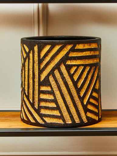 Darnell Natural And Black Planter