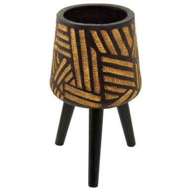 Darnell Natural And Black Planter With Angular Legs