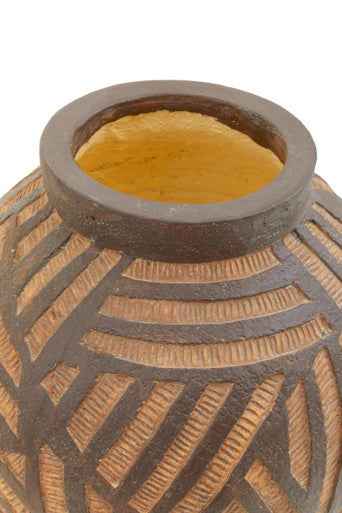 Darnell Round Brown Planter