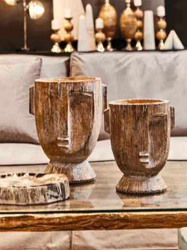 Darnell Large Rustic Face Planter