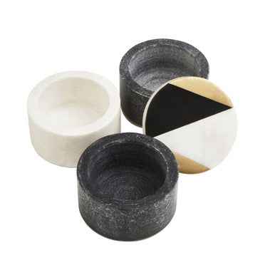Omari Marble Stacking Trinket Pots