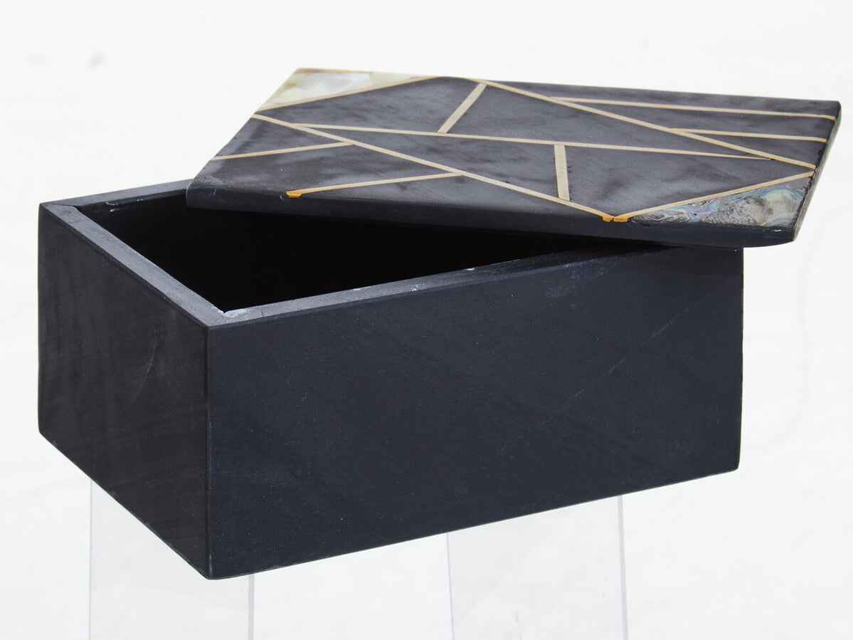 Oriana Large Black Slate Trinket Box