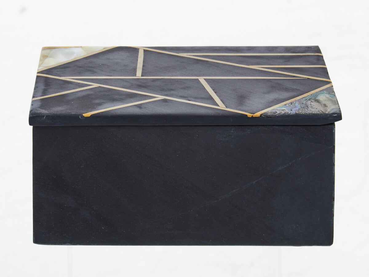 Oriana Large Black Slate Trinket Box