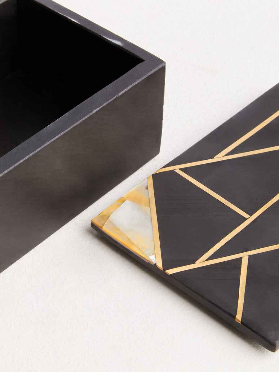 Oriana Large Black Slate Trinket Box