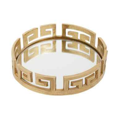 Delphi Round Gold Finish Tray