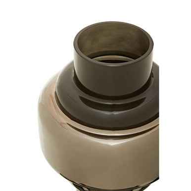 Cayden Small Smoked Black And Silver Vase