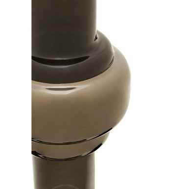 Cayden Large Smoked Black And Silver Vase