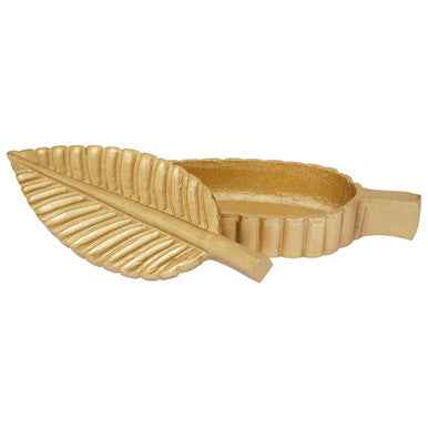 Prato Gold Finish Plume Box