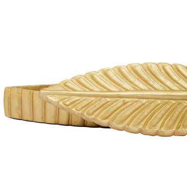 Prato Gold Finish Plume Box