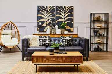 Arlo Small Engraved Natural And Black Planter