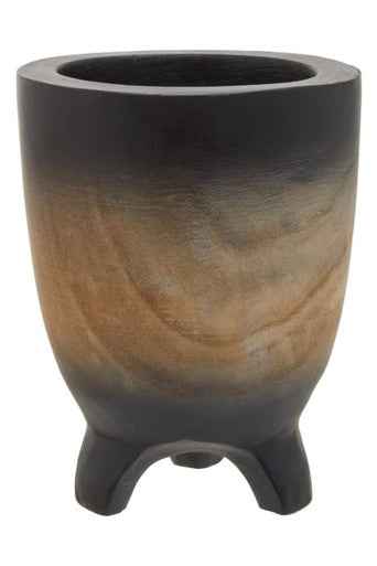 Arlo Small Wooden Black Ombre Planter