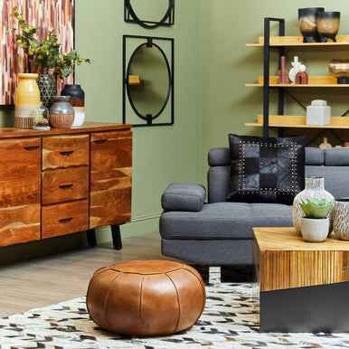 Arlo Small Wooden Black Ombre Planter