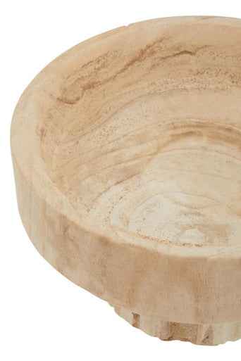 Arlo Natural Engraved Round Bowl