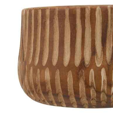 Arlo Large Brown And Natural Wooden Planter