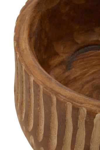 Arlo Large Brown And Natural Wooden Planter