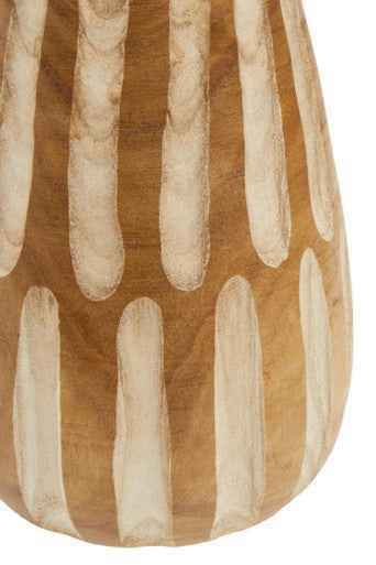 Arlo Small Brown And Natural Wooden Vase