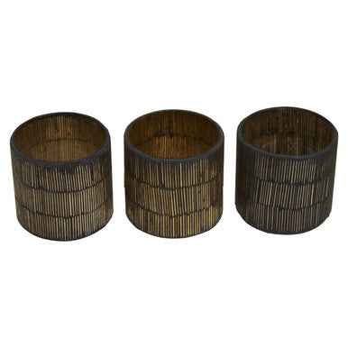 Gaia Set Of 3 Mosaic Tealight Holders