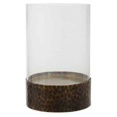 Akola Large Antique Gold Candle Holder