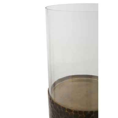 Akola Large Antique Gold Candle Holder