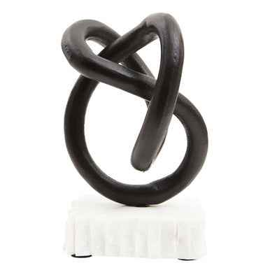 Mirano Matt Black Knot Sculpture