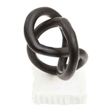 Mirano Matt Black Knot Sculpture