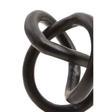 Mirano Matt Black Knot Sculpture