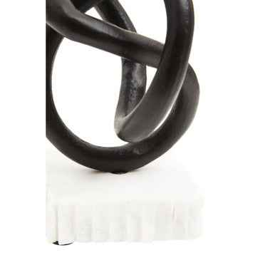 Mirano Matt Black Knot Sculpture