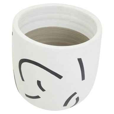 Tundra Black And White Planter