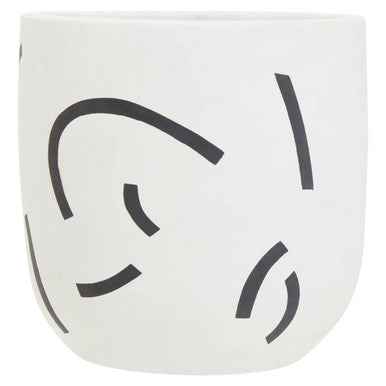 Tundra Black And White Planter