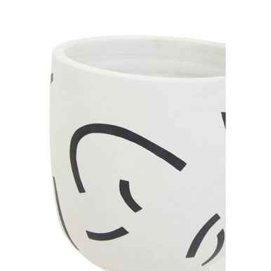 Tundra Black And White Planter