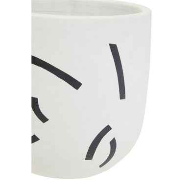 Tundra Black And White Planter