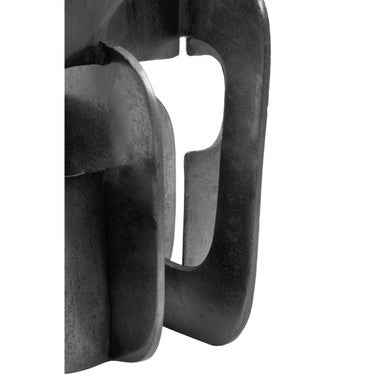 Prato Black Nickel Abstract Sculpture