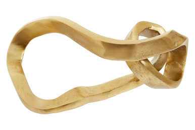 Prato Gold Finish Abstract Knot Sculpture