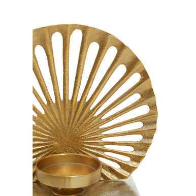 Dion Small Two Toned Silver and Gold Finish Candle Holder