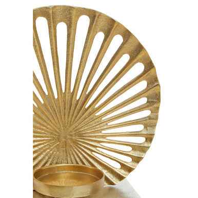 Dion Large Two Toned Silver and Gold Finish Candle Holder