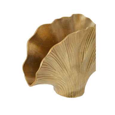 Danna Large Gold Finish Ginko Vase