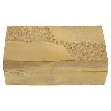 Dante Gold Finish Textured Trinket Box