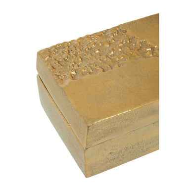 Dante Gold Finish Textured Trinket Box