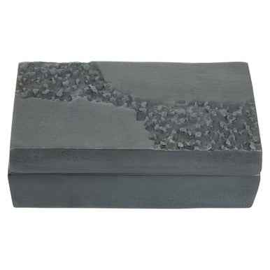 Dante Grey Finish Textured Trinket Box