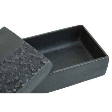 Dante Grey Finish Textured Trinket Box
