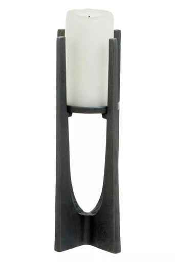 Dante Small Grey Finish Candle Holder