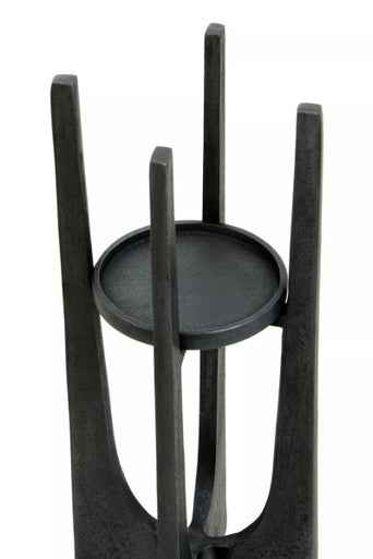 Dante Small Grey Finish Candle Holder
