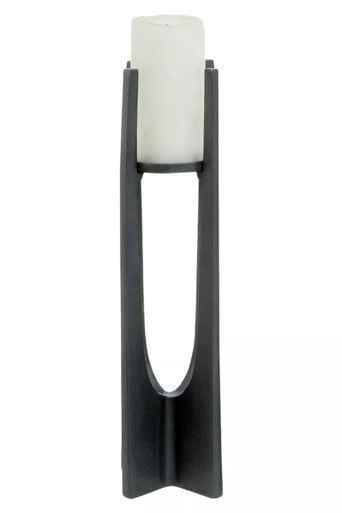 Dante Large Grey Finish Candle Holder