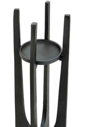 Dante Large Grey Finish Candle Holder