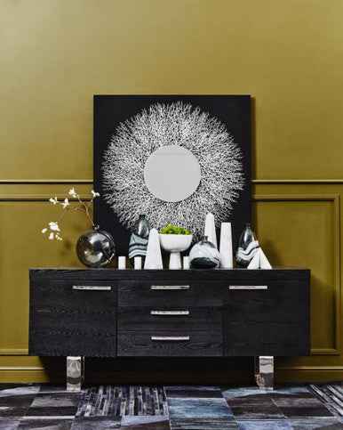 Salmo White Marble Tapered Vase