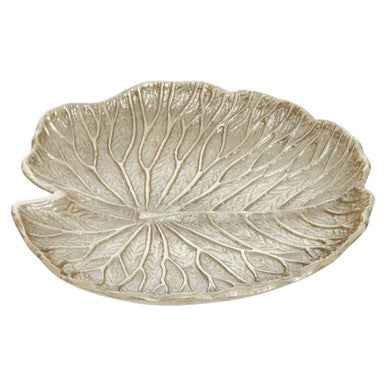Salma Small Gold Finish Lotus Leaf Plate