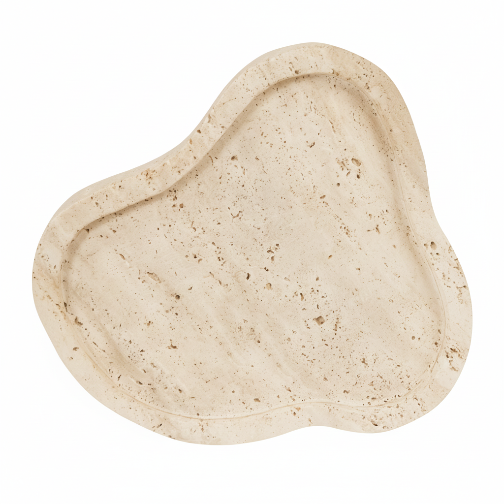 Tibor Travertine Irregular Tray