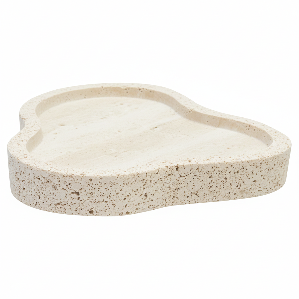 Tibor Travertine Irregular Tray
