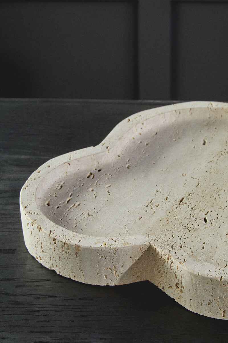 Tibor Travertine Irregular Tray