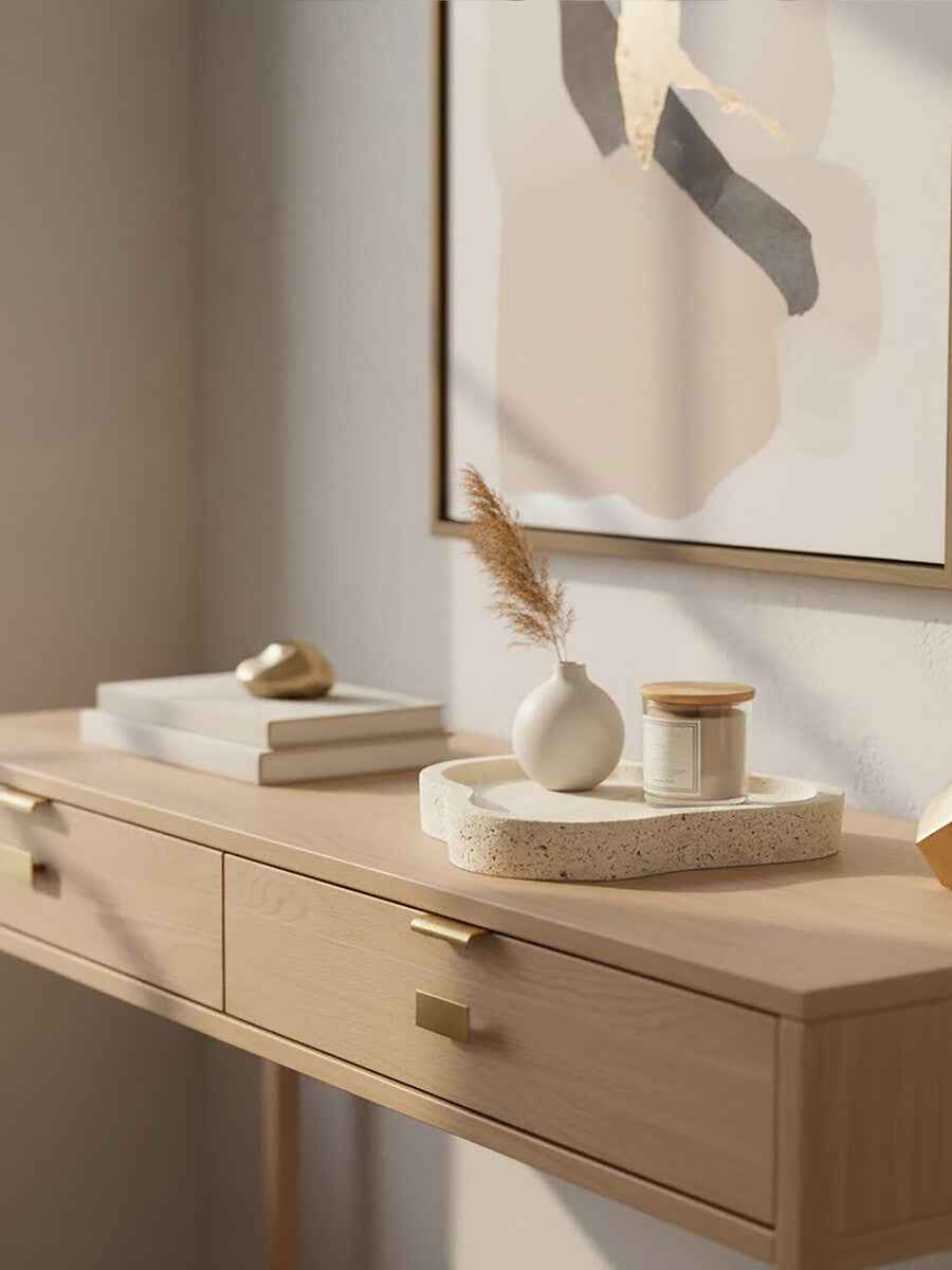 Tibor Travertine Irregular Tray